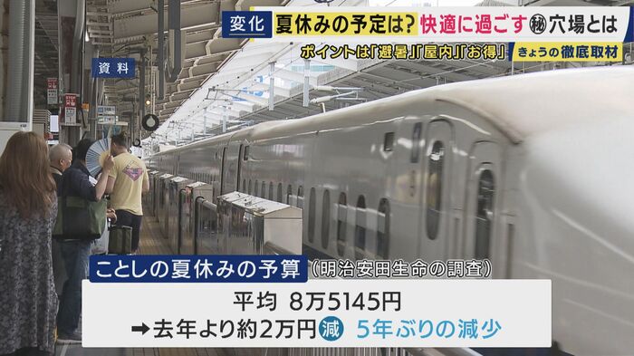 夏休みの平均予算は8万5145円