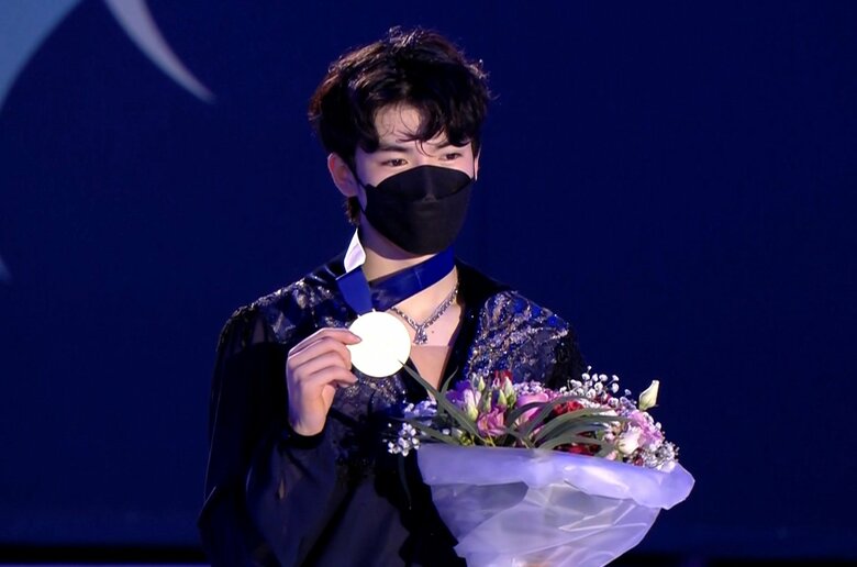 2022年の四大陸選手権で優勝したチャ・ジュンファン