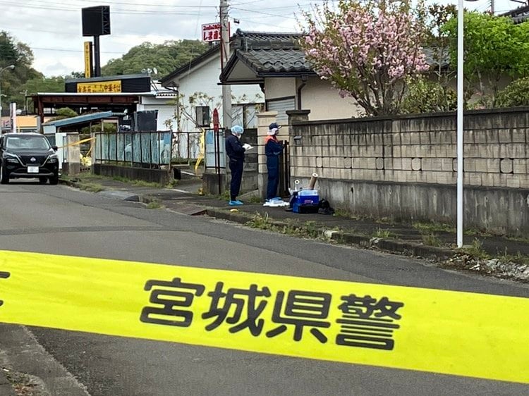 4月　宮城県柴田町で会社員男性が殺害された現場