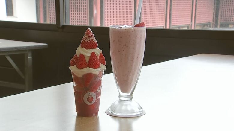 永瀬九段が選んだ県産のいちご「ベリーツ」をふんだんに使ったスイーツ