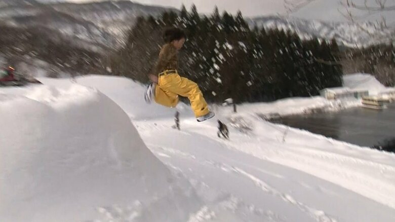 2010年（当時11歳）練習の合間に雪遊び