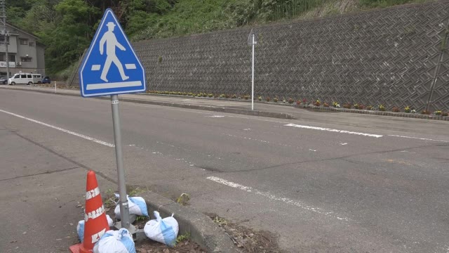 老朽化の可能性も 集団登校中に標識が折れ児童４人けが 新潟 十日町市