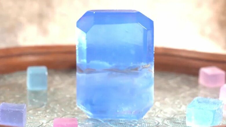 宝石石鹸の制作工程