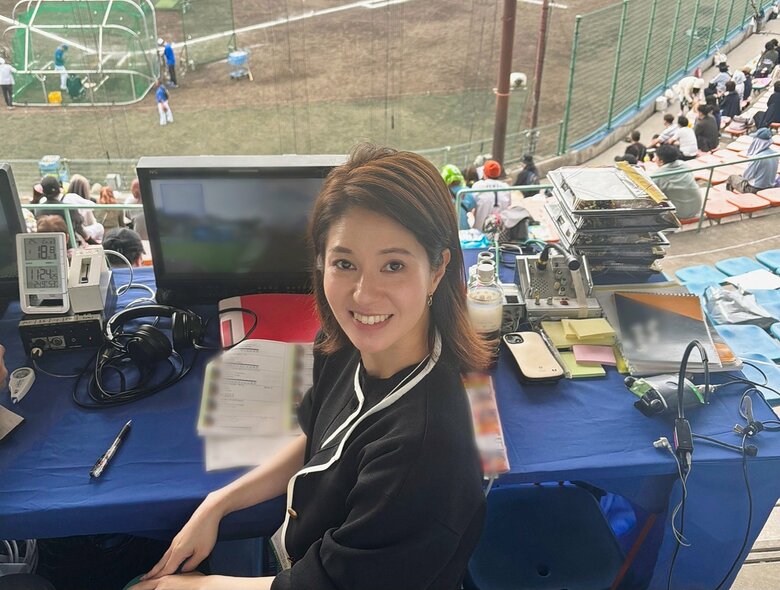 フジテレビ女性アナとしては約20年ぶりに野球実況中継に挑戦した遠藤さん