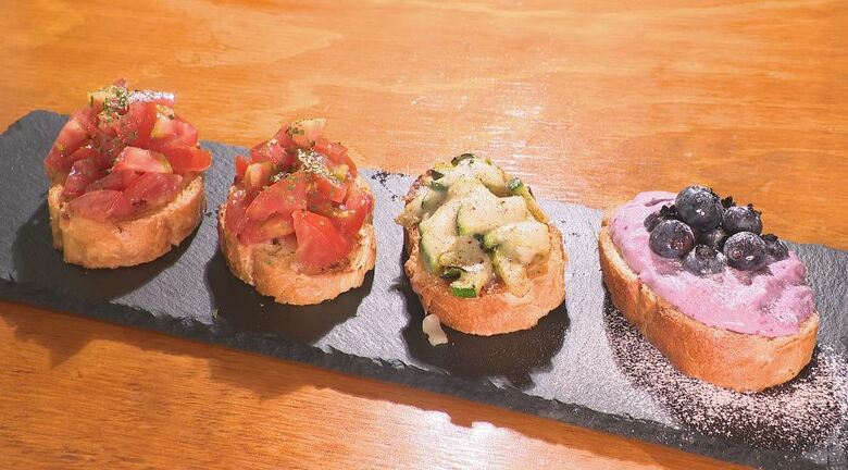 旬のブルスケッタ4種（1200円）