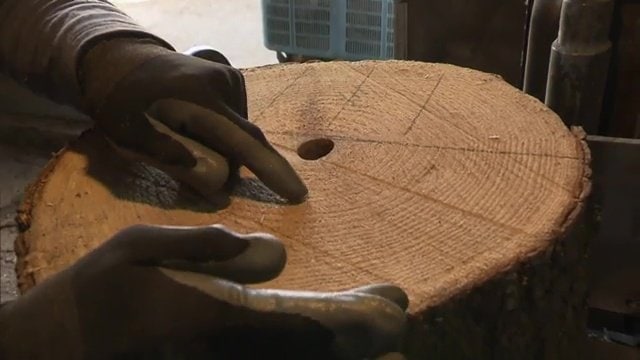 下駄の表情がうまく出るかというのは割ってみないと分からない