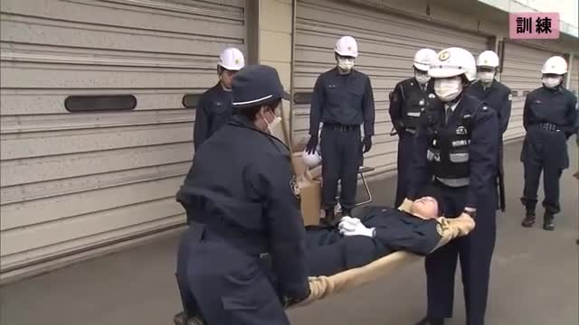 東日本大震災から15年　大津波発生を想定し訓練　警察官が対応確認　秋田市