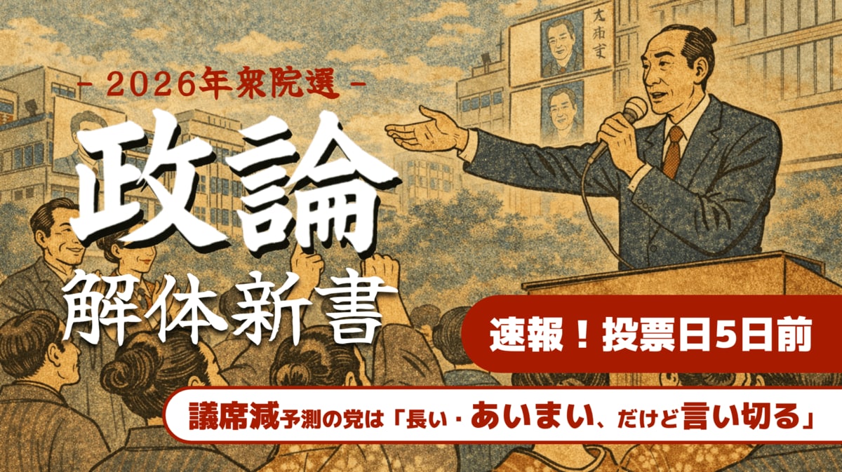 速報】投票日5日前：衆院選・各党マニフェストの分析から「偏り」を