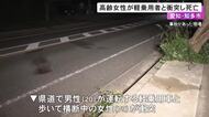 県道を歩いて横断しようとしていた79歳女性 20歳男性が運転する車にはねられ死亡 片側一車線の緩いカーブ