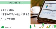 【おうちにプロ】エアコン掃除と「家事のデジタル化」に関するアンケート調査