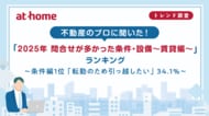不動産のプロに聞いた！「2025年 問合せが多かった条件・設備～賃貸編～」ランキング