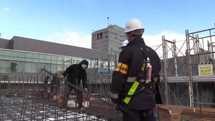 建設現場の安全パトロール　積雪や凍結による事故防止を　岩手県盛岡市