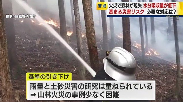 大船渡山林火災の消火活動(提供:総務省消防庁)