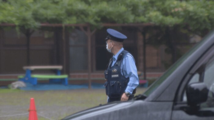 警察が警戒(8月4日朝)
