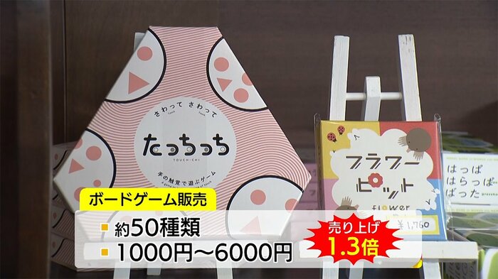 店ではボードゲームの販売も
