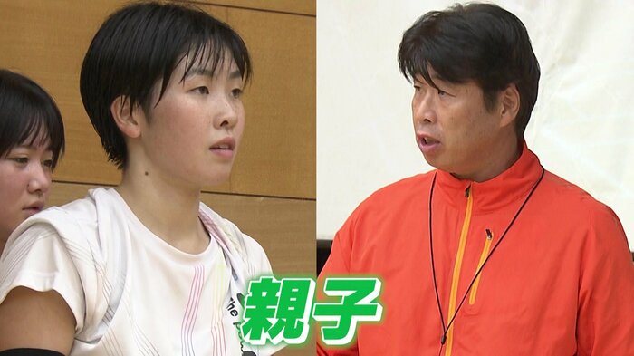 栗生澤凪沙主将(左)と栗生澤等監督(右)は親子