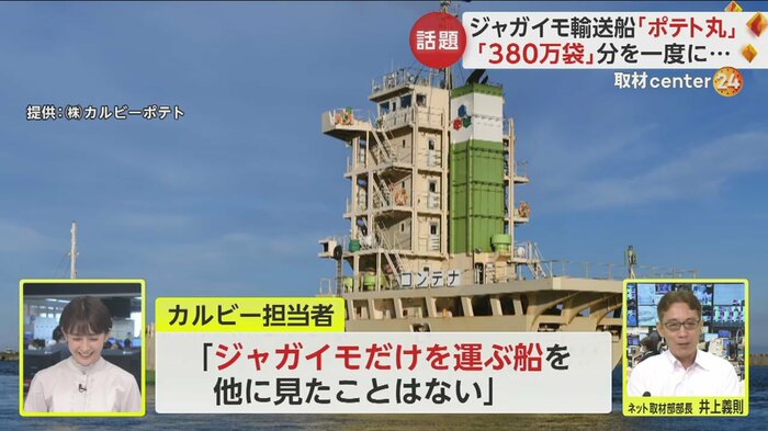 一度に約850トン、約380万袋分を運ぶ。しかし、ほぼ1日で使い切ってしまうという