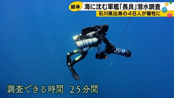 97mの海底を目指す