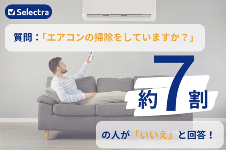 【エアコンクリーニングについて調査】7割以上がエアコン掃除をしていない!プロに依頼した人の9割以上が内容に満足