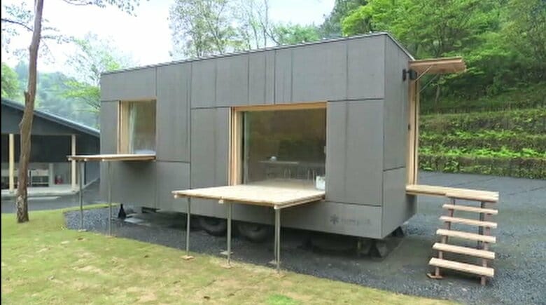 隈研吾さんとスノーピークが共同開発したモバイルハウス「住箱」