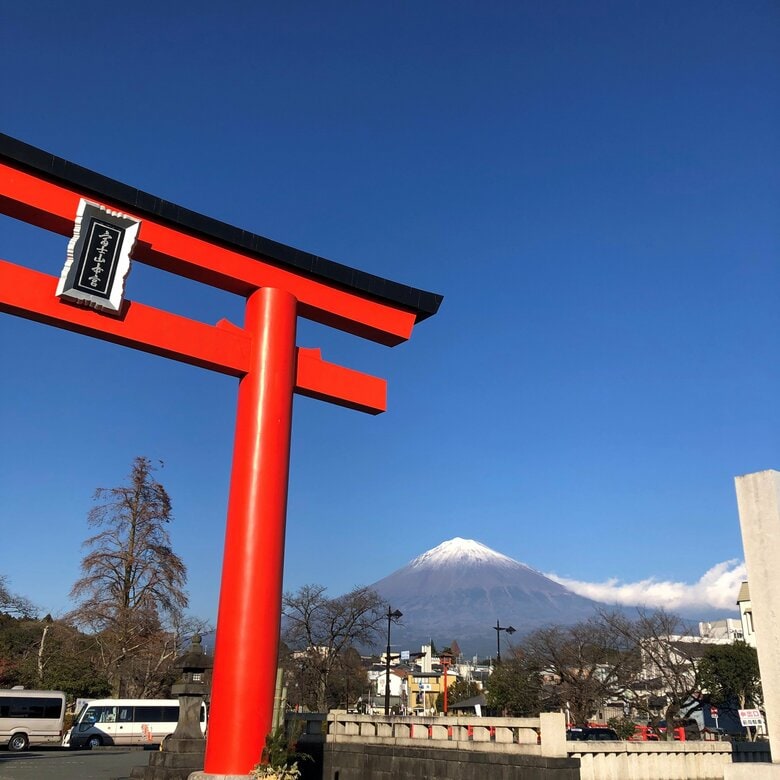 静岡・富士宮市から眺める富士山