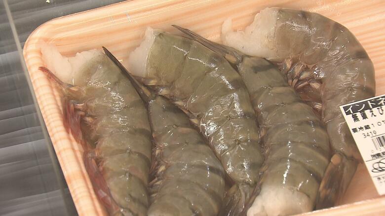 大分市の購入額が全国2位となったエビ