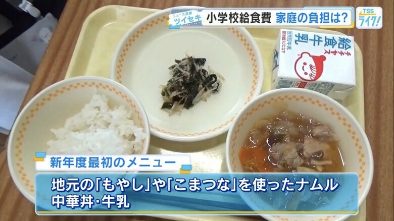 新年度最初、4月10日の献立