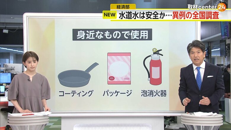 もともとフライパンのコーティング加工などに使われていた「PFOA」と「PFOS」