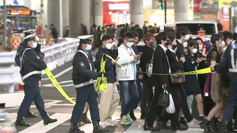 去年のハロウィーン前日の渋谷　2022年10月30日