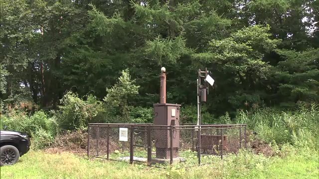 磐梯山に設置された観測点