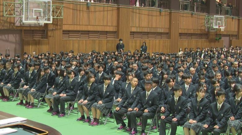 松商学園高校の入学式