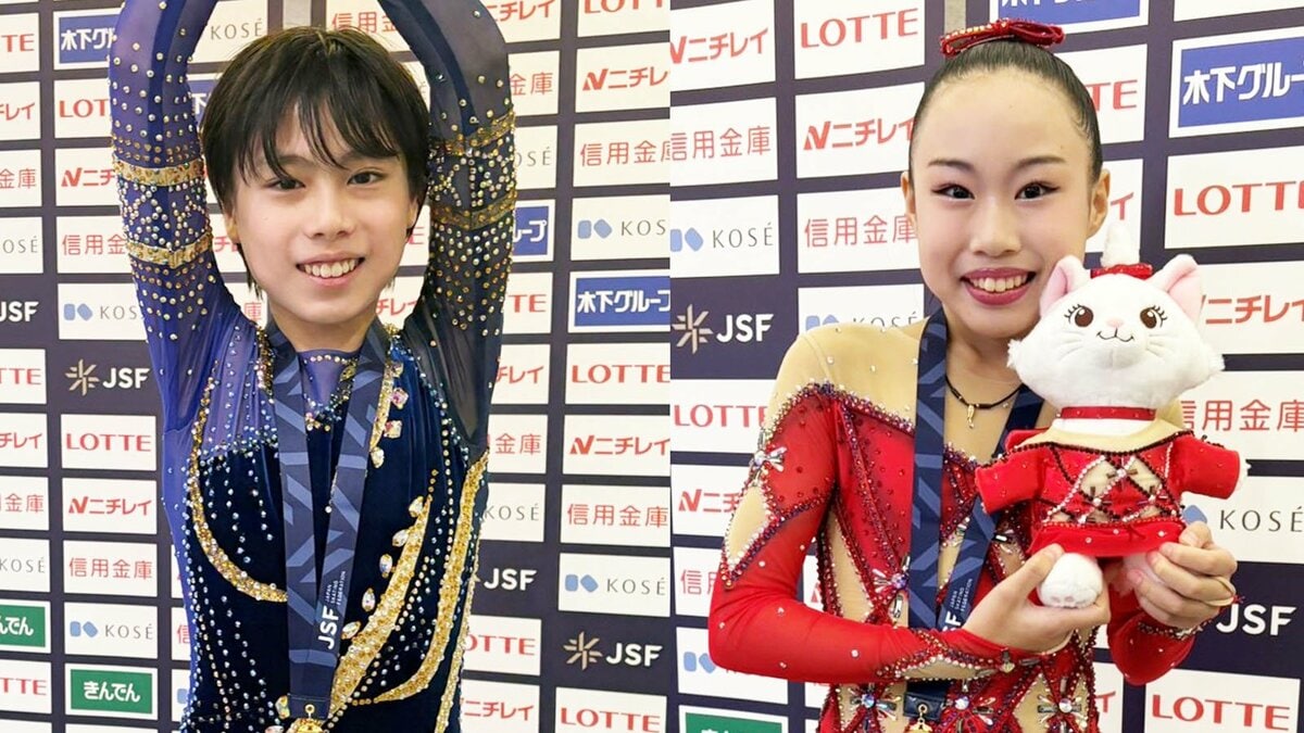 佐久間陸がノービスA男子の国内最高得点を塗り替え2連覇、女子は宮﨑花