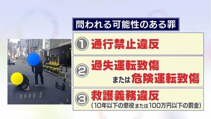 電動キックボードでひき逃げ…逃走した男が問われ得る多くの罪 一方通行逆走の状況次第で“危険運転致傷”も