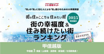 いい部屋ネット 街の幸福度&住み続けたい街ランキング2025<新潟県版>発表