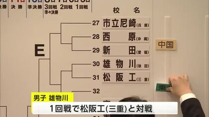 春高バレー全国大会組み合わせ　秋田県代表の男子・雄物川は松阪工、女子・秋田北は細田学園と初戦