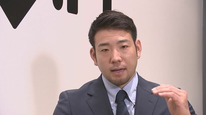 「まだまだ野球選手としてレベルアップができる」と語る菊池投手