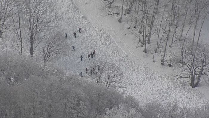 斑尾高原スキー場で起きた雪崩