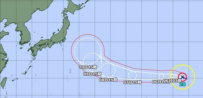 台風28号の進路
