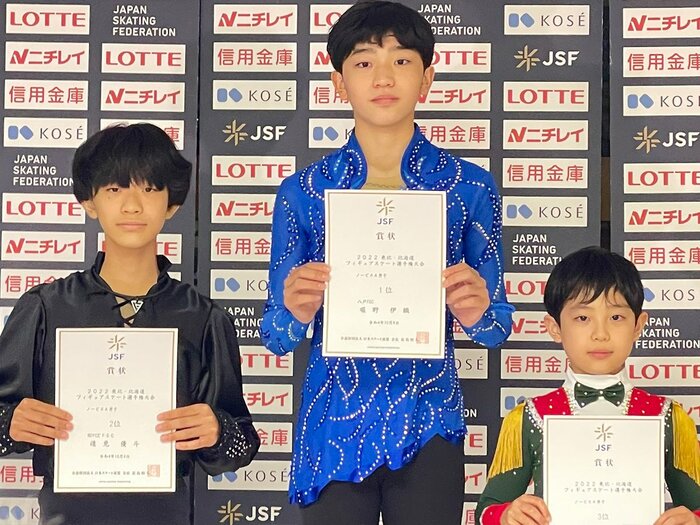 ノービスA男子表彰台
