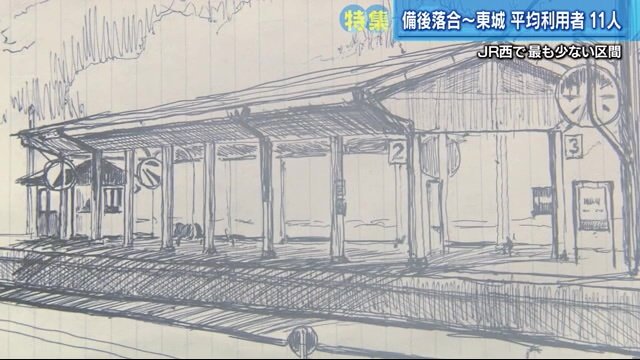 ノートには駅舎の絵も