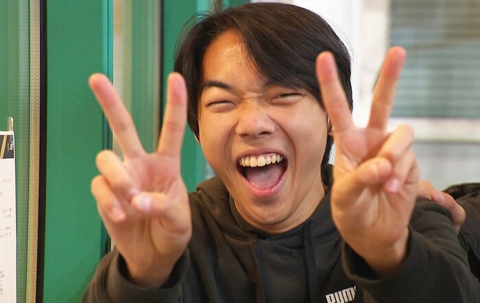 全日本の推薦出場が決まり、喜びを爆発させる小河原