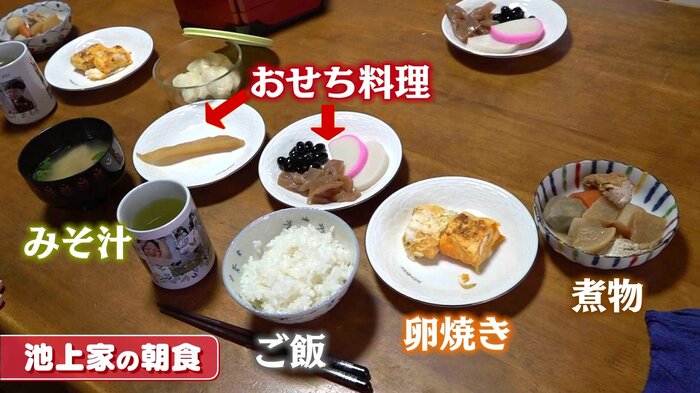 池上家の元日の朝食