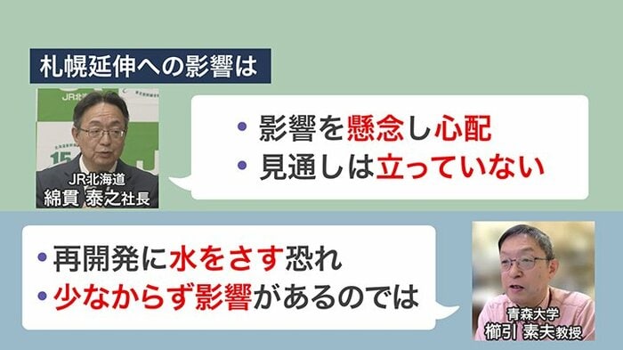 新幹線開通に関連した再開発への影響を懸念する櫛引教授