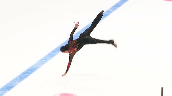 フリーで側転を披露する田中蓮音(東京選手権)