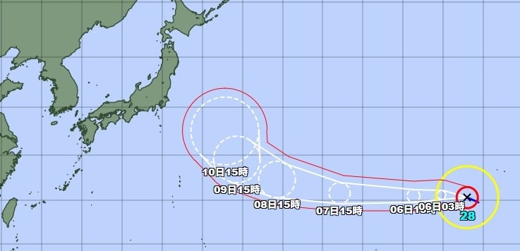 台風28号の進路