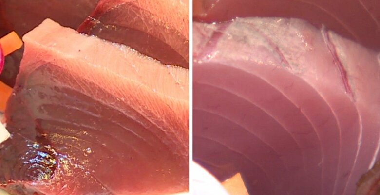 左が去年のカツオ　右が今年のカツオ