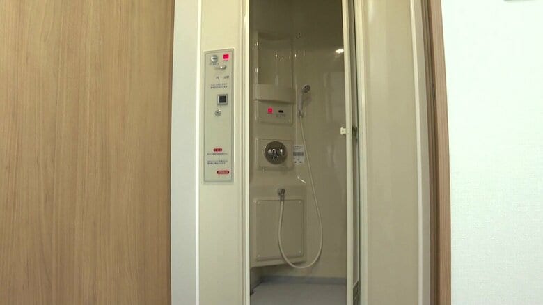 施設内に完備されたシャワールーム