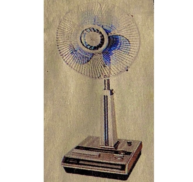 同趣味の方から提供して頂いた「サンヨー扇風機」（提供：扇風機、換気扇収集家さん）