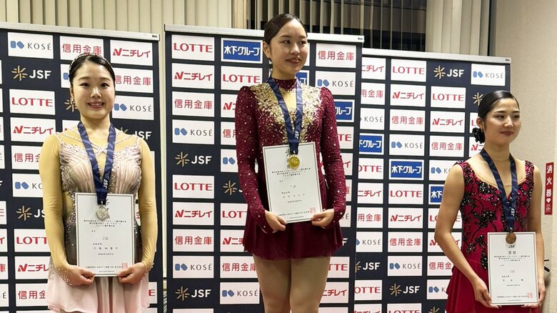 シニア女子表彰台（東日本選手権）