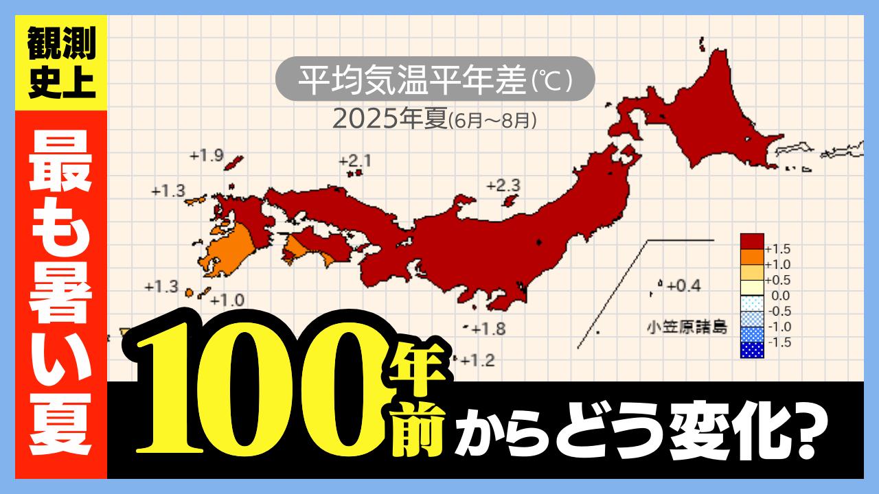 『観測史上最も暑い夏』記録的猛暑が続く日本…100年のデータに見る“異変”「暑さを感じる時間が長くなっている」